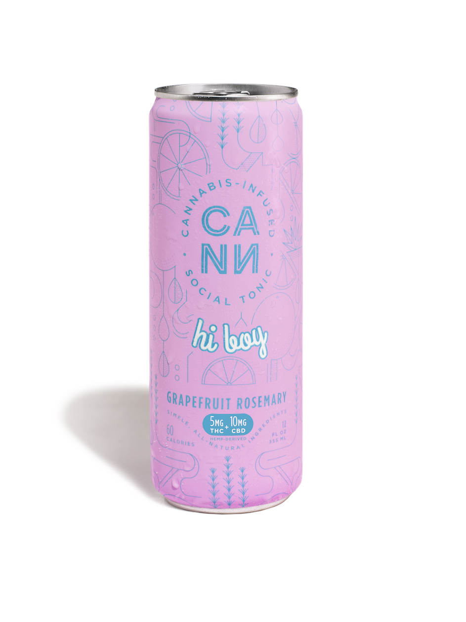 Hi Boy Grapefruit Rosemary D9+CBD Social Tonic - CANN