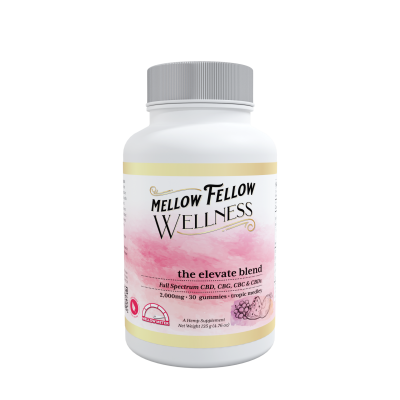 Mellow Fellow Wellness - 2000mg Elevate Blend Gummies (CBD|CBD|CBC|CBDv) - Tropic Medley - 6ct Case