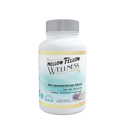 Mellow Fellow Wellness - 1500mg Momentum Blend Gummies (CBD|CBG|THCv|CBC) - Tropic Medley - 6ct Case