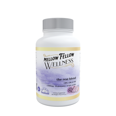 Mellow Fellow Wellness - 1500mg Rest Blend Gummies (CBN|CBG|CBD) - Tropic Medley - 6ct Case