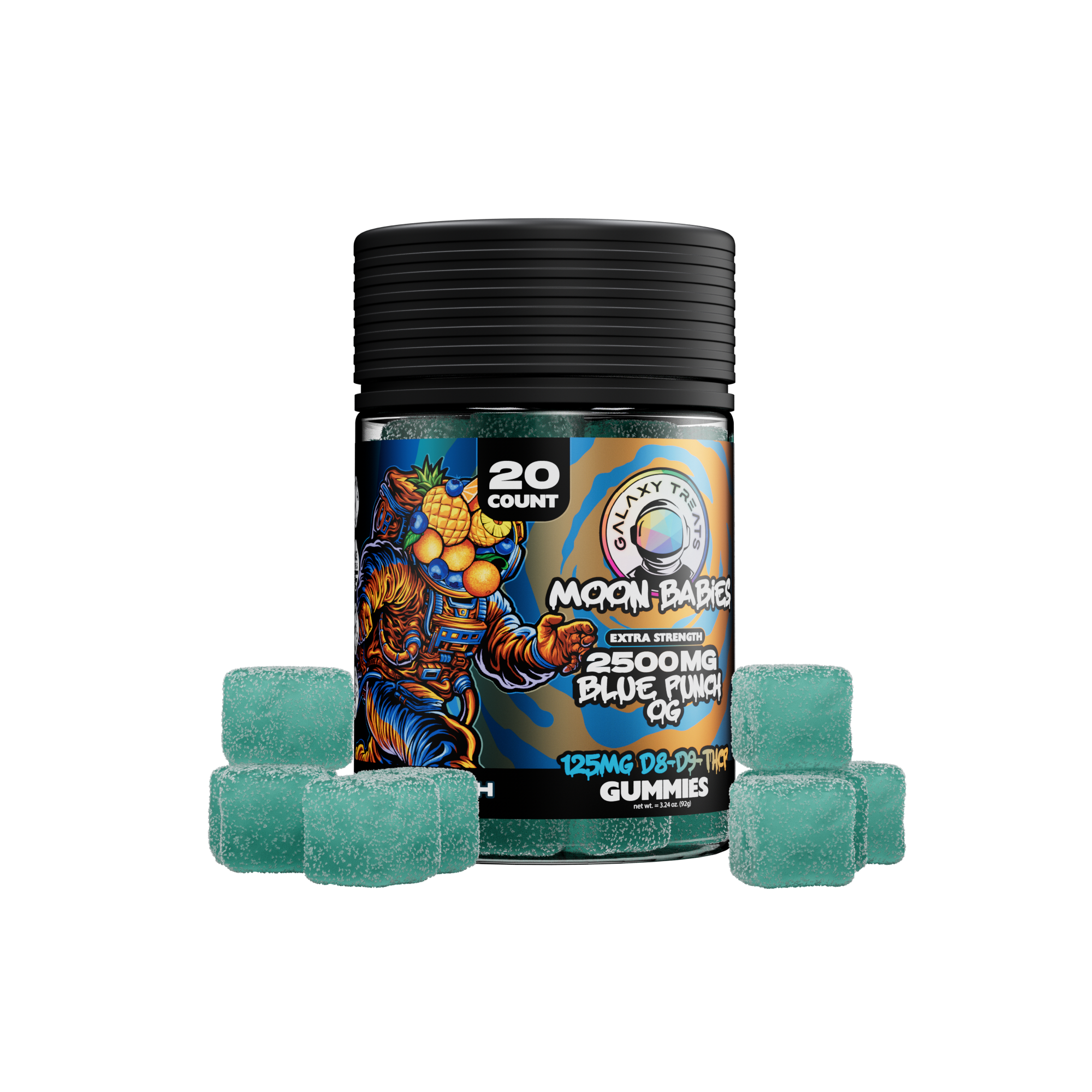 Galaxy Treats - 20ct. D8|D9|THCP Extra Strength Moon Babies Jar - 2,500mg (10ct.)