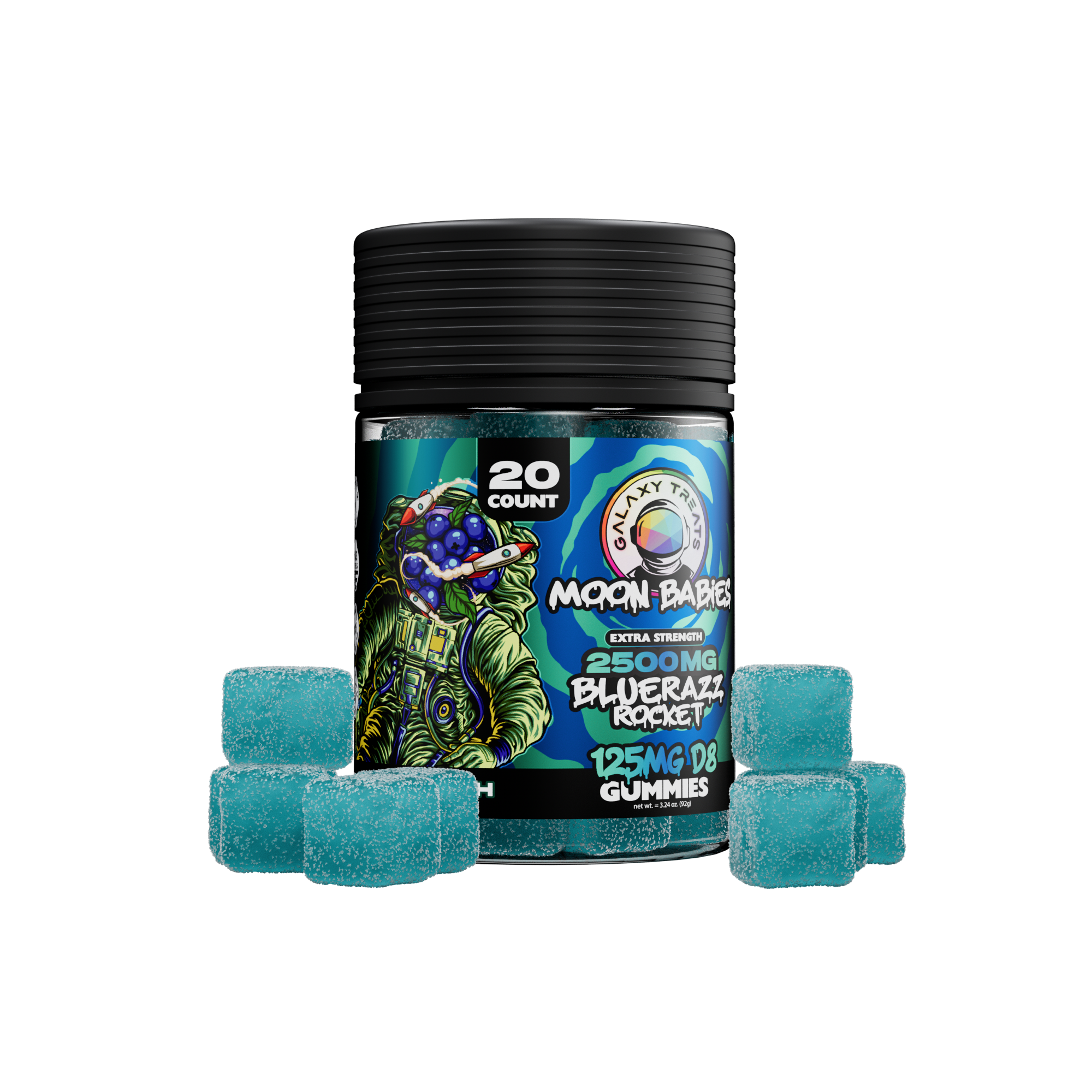 Galaxy Treats - 20ct. Delta-8 Moon Babies Extra Strength Jar - 2,500mg - (10ct.)