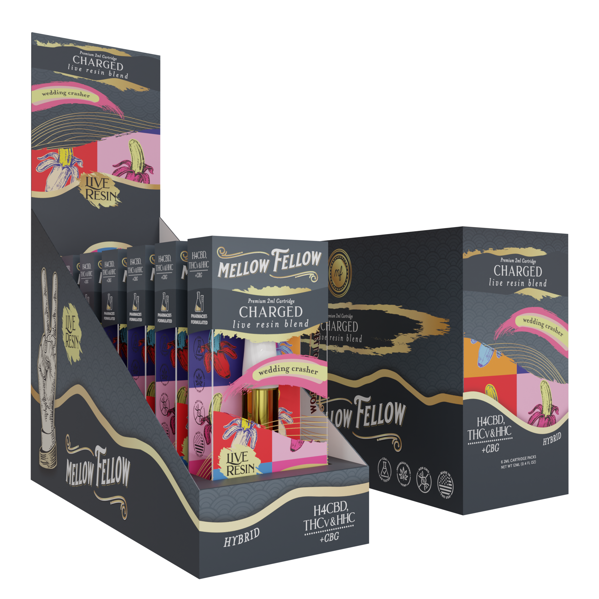 Live Resin Charged Blend (Wedding Crasher) 2ML Cartridge 6ct.