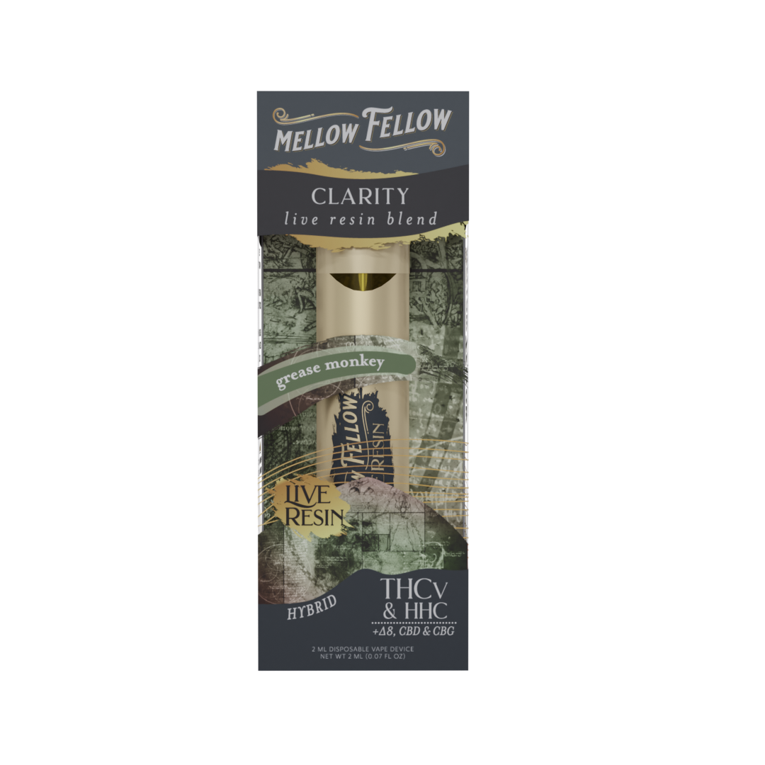 Live Resin Clarity Blend 2ML Disposable Vape Grease Monkey 6ct.