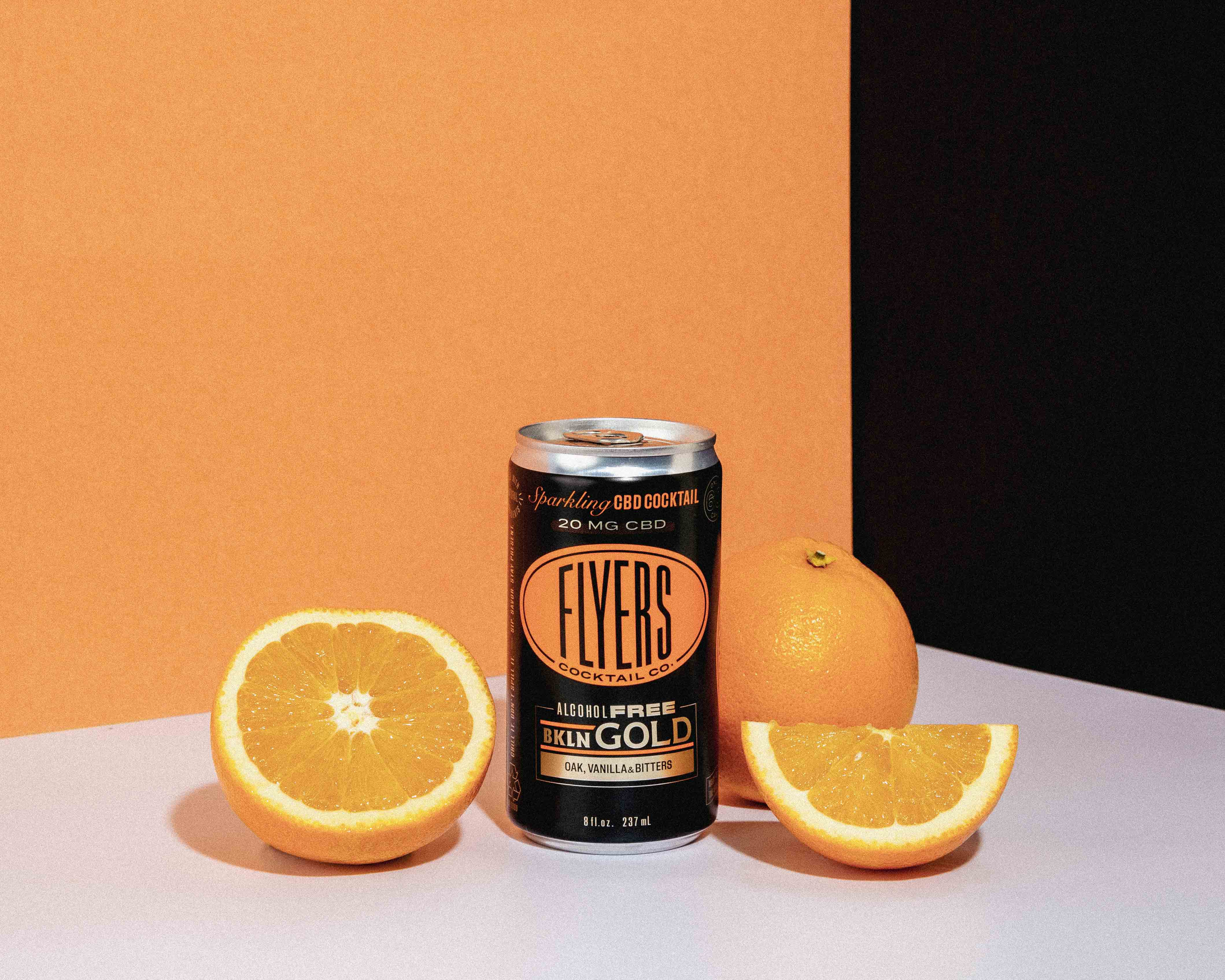 Flyers Craft Cocktails - 8oz 20mg CBD - Brooklyn Old Fashioned - 24ct Case