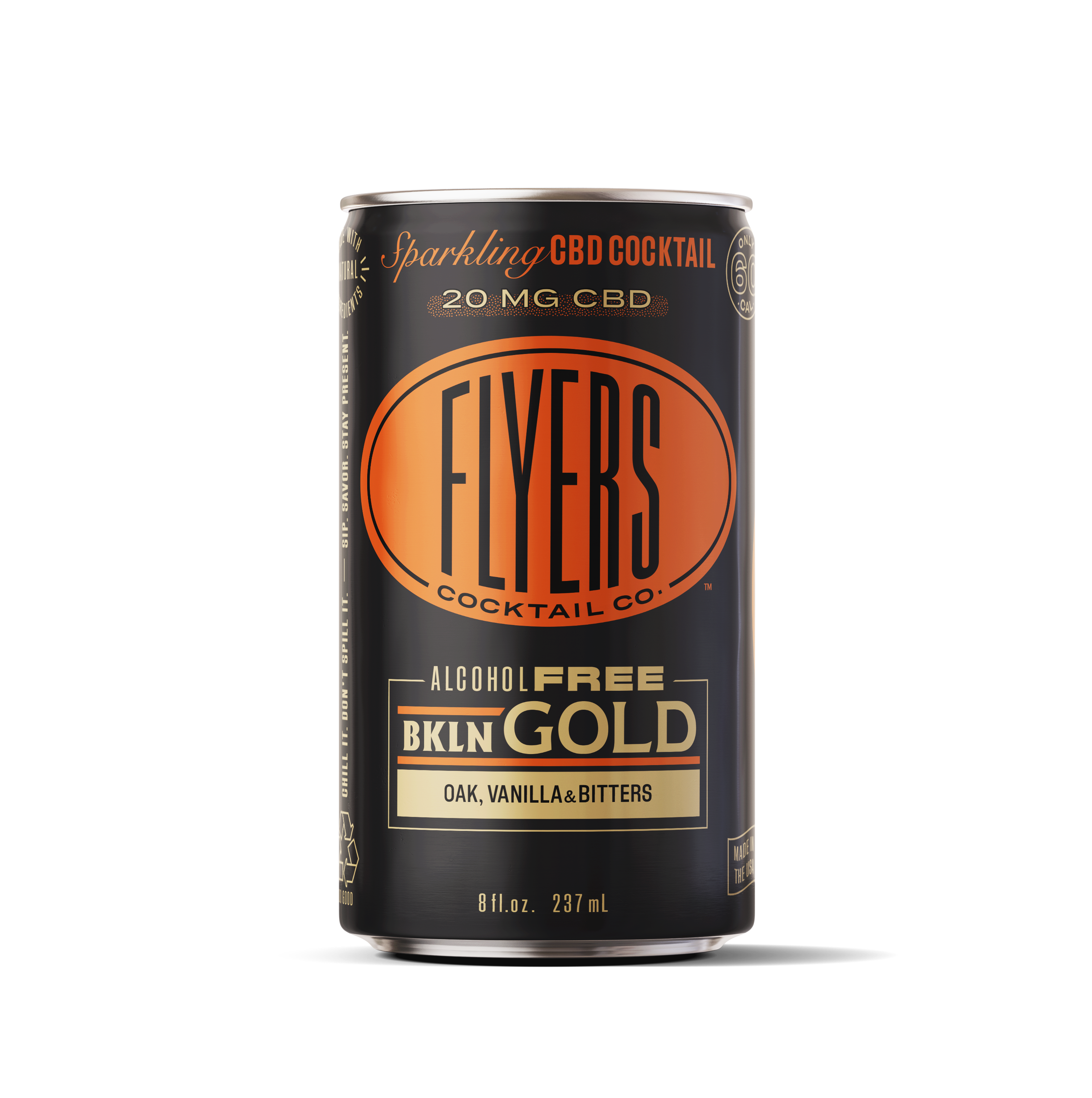 Flyers Craft Cocktails - 8oz 20mg CBD - Brooklyn Old Fashioned - 24ct Case