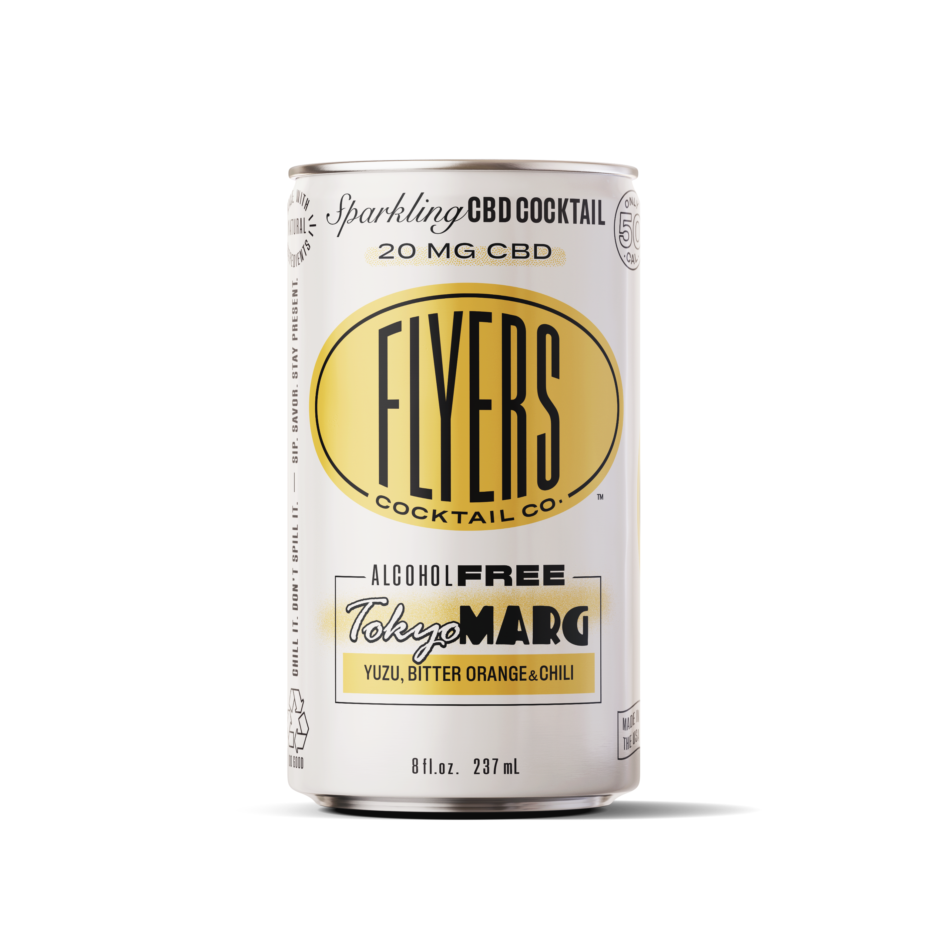 Flyers Craft Cocktails - 8oz 20mg CBD - Tokyo Margarita - 24ct Case