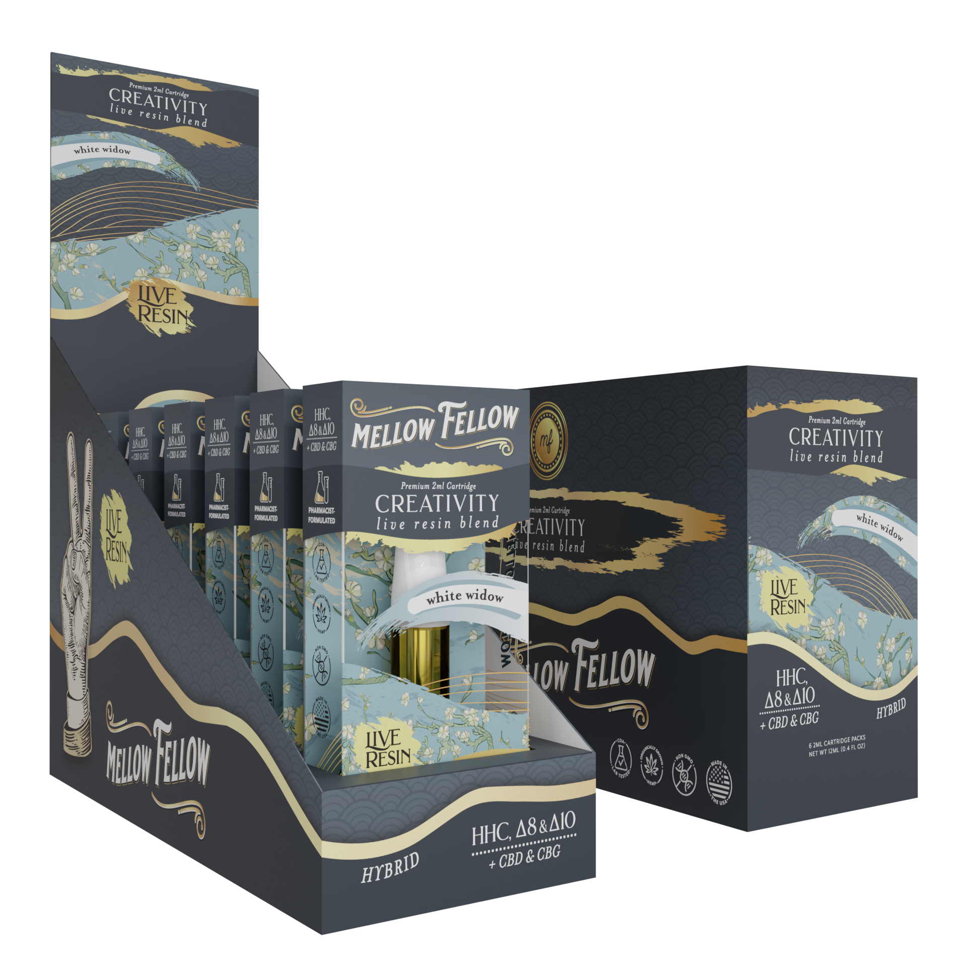Live Resin Creativity Blend (White Widow) 2ML Cartridge 6ct.
