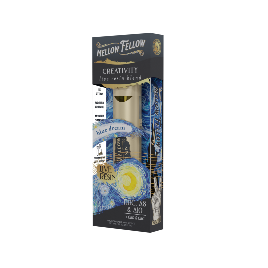 Live Resin Creativity Blend 2ML Disposable Vape Blue Dream 6ct.