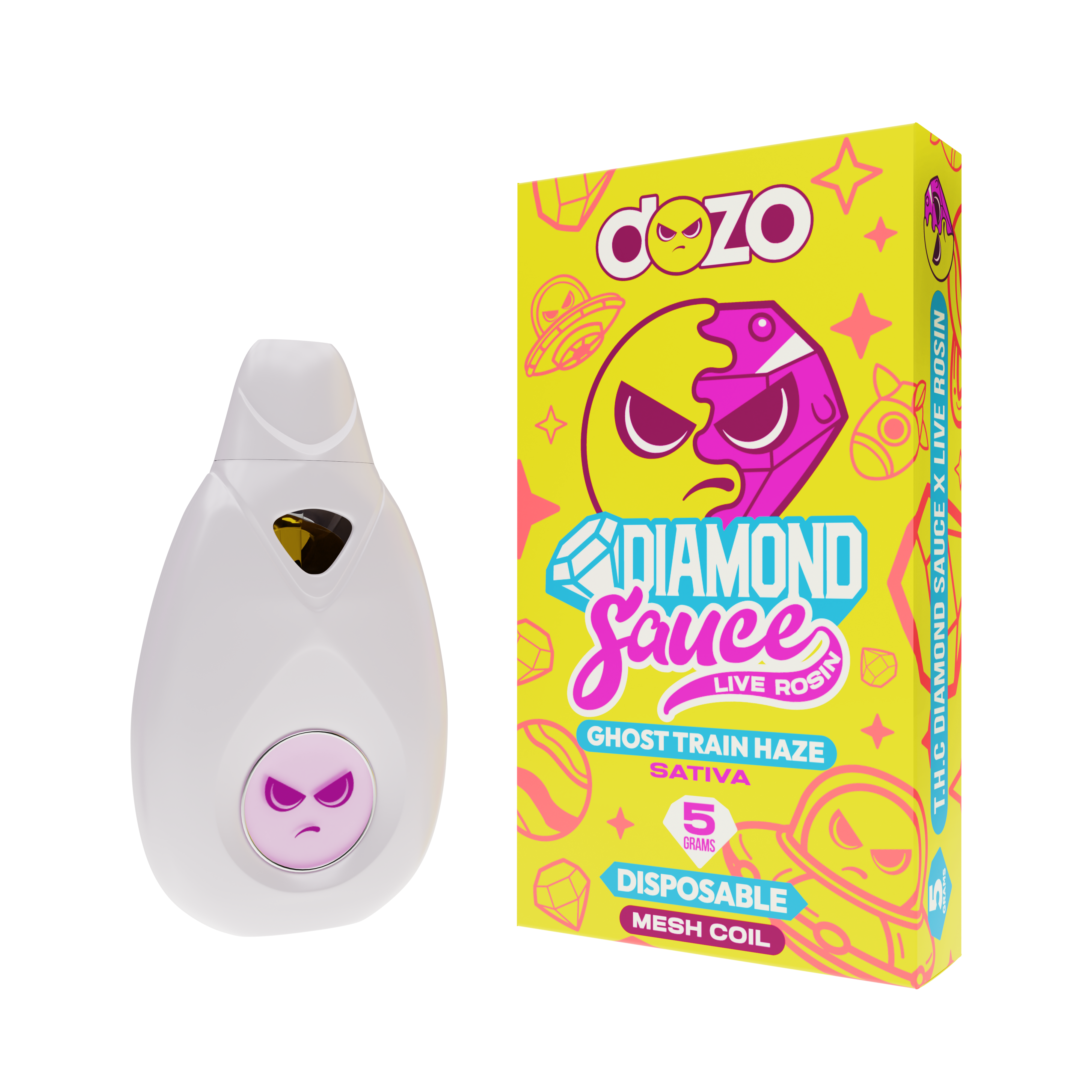 Dozo - 5g Diamond Sauce Live Rosin THCA Disposable (5ct. Display)