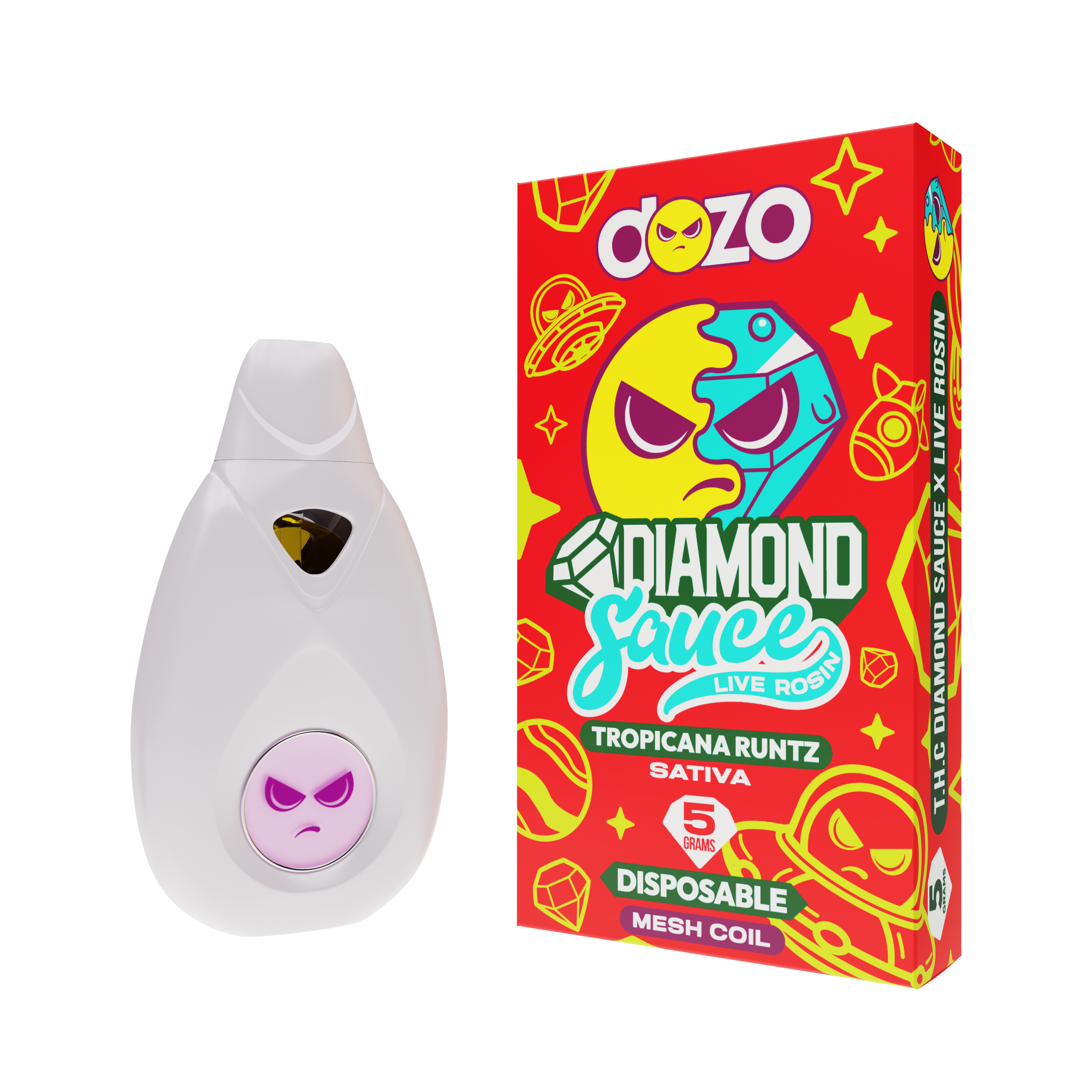 Dozo - 5g Diamond Sauce Live Rosin Disposable (5ct. Display)