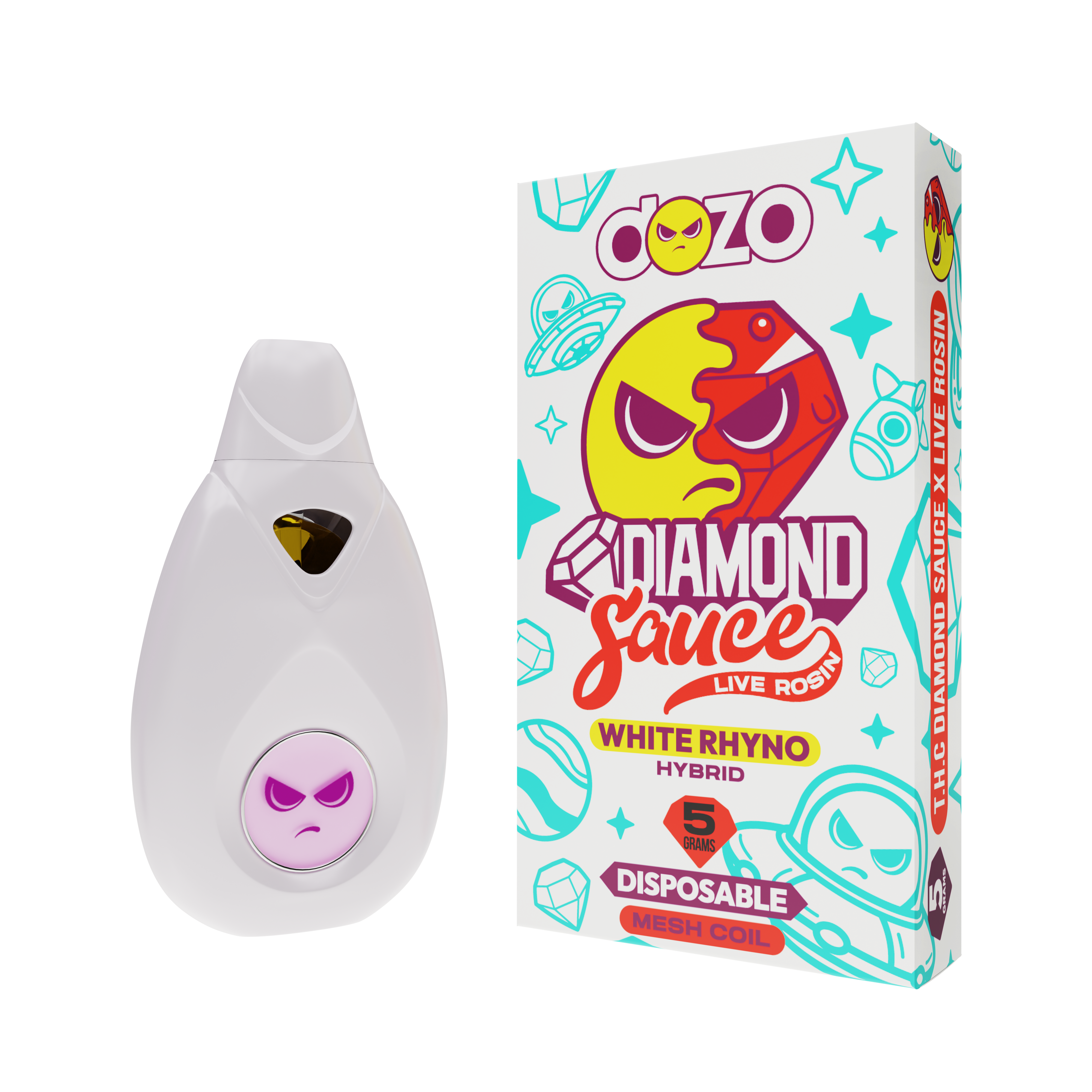 Dozo - 5g Diamond Sauce Live Rosin Disposable (5ct. Display)