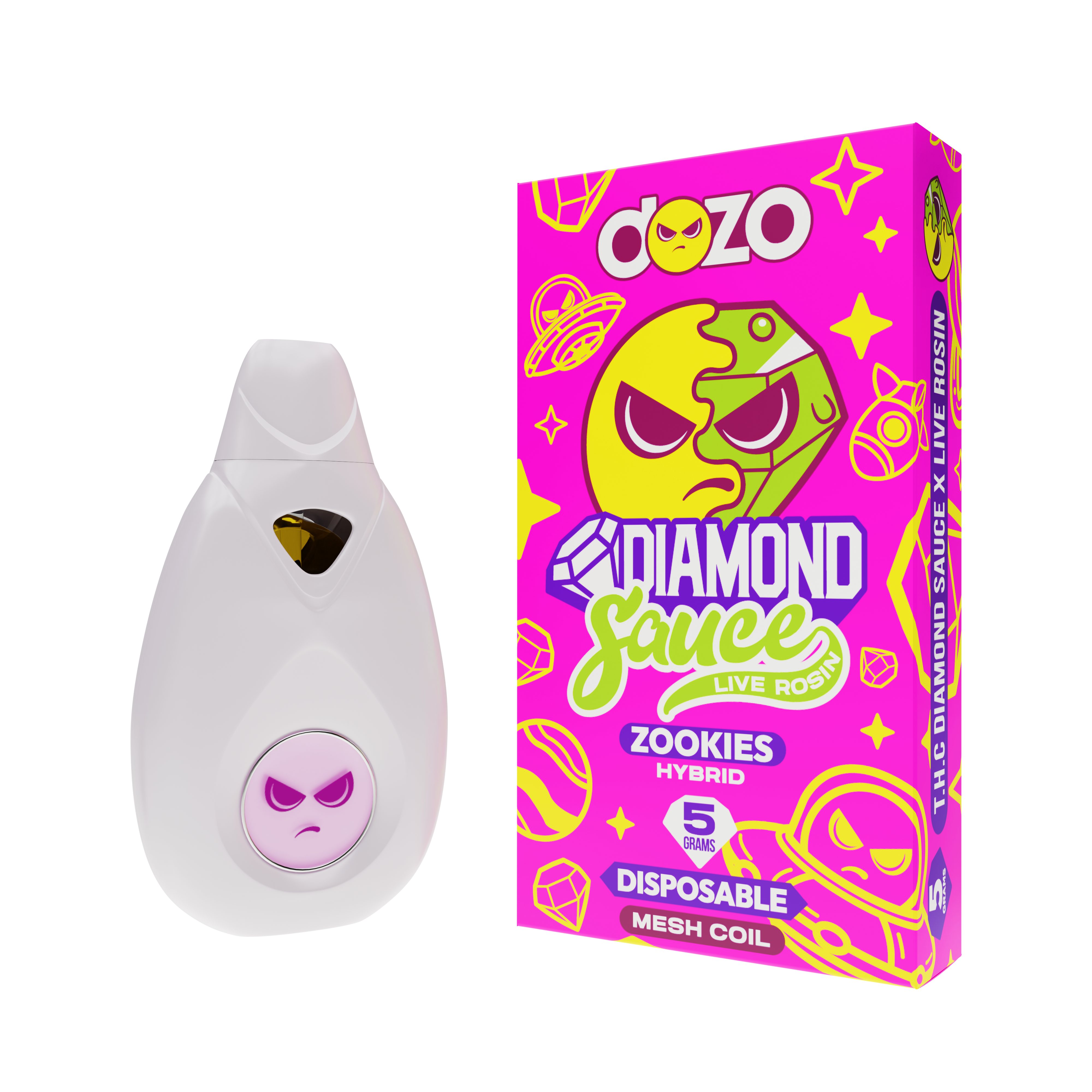 Dozo - 5g Diamond Sauce Live Rosin THCA Disposable (5ct. Display)