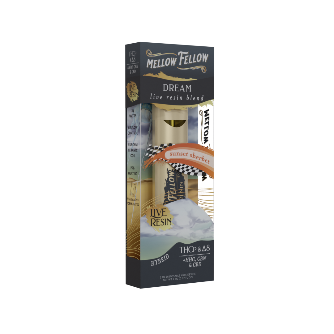 Live Resin Dream Blend 2ML Disposable Vape Sunset Sherbet 6ct.