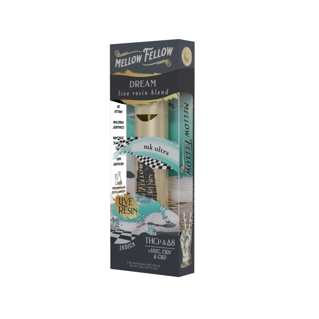 Live Resin Dream Blend 2ML Disposable Vape MK Ultra 6ct.