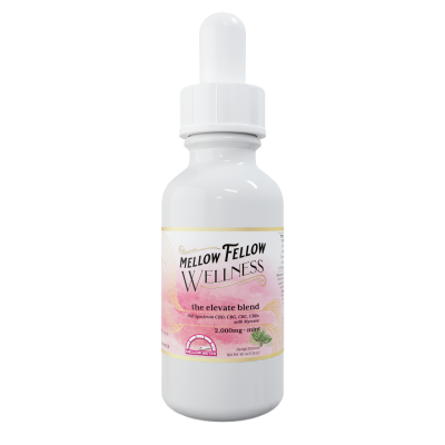 Mellow Fellow Wellness - 2000mg Elevate Blend Tinctures (CBD|CBG|CBC|CBDv) - Mint - 6ct Case