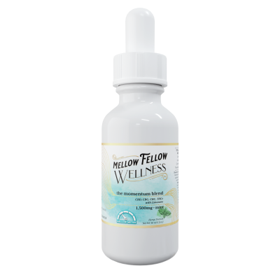 Mellow Fellow Wellness - 1500mg Momentum Blend Tinctures (CBD|CBG|THCv|CBC) - Mint - 6ct Case