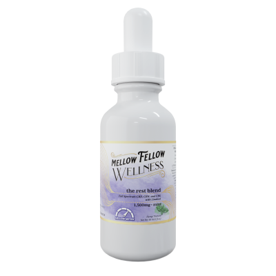 Mellow Fellow Wellness - 1500mg Rest Blend Tinctures (CBD|CBN|CBD) - Mint - 6ct Case