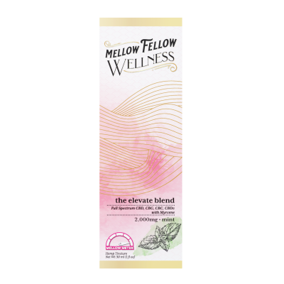 Mellow Fellow Wellness - 2000mg Elevate Blend Tinctures (CBD|CBG|CBC|CBDv) - Mint - 6ct Case