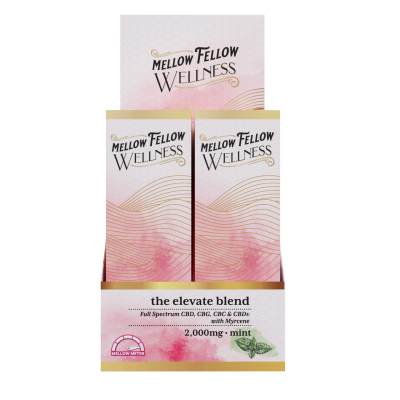 Mellow Fellow Wellness - 2000mg Elevate Blend Tinctures (CBD|CBG|CBC|CBDv) - Mint - 6ct Case