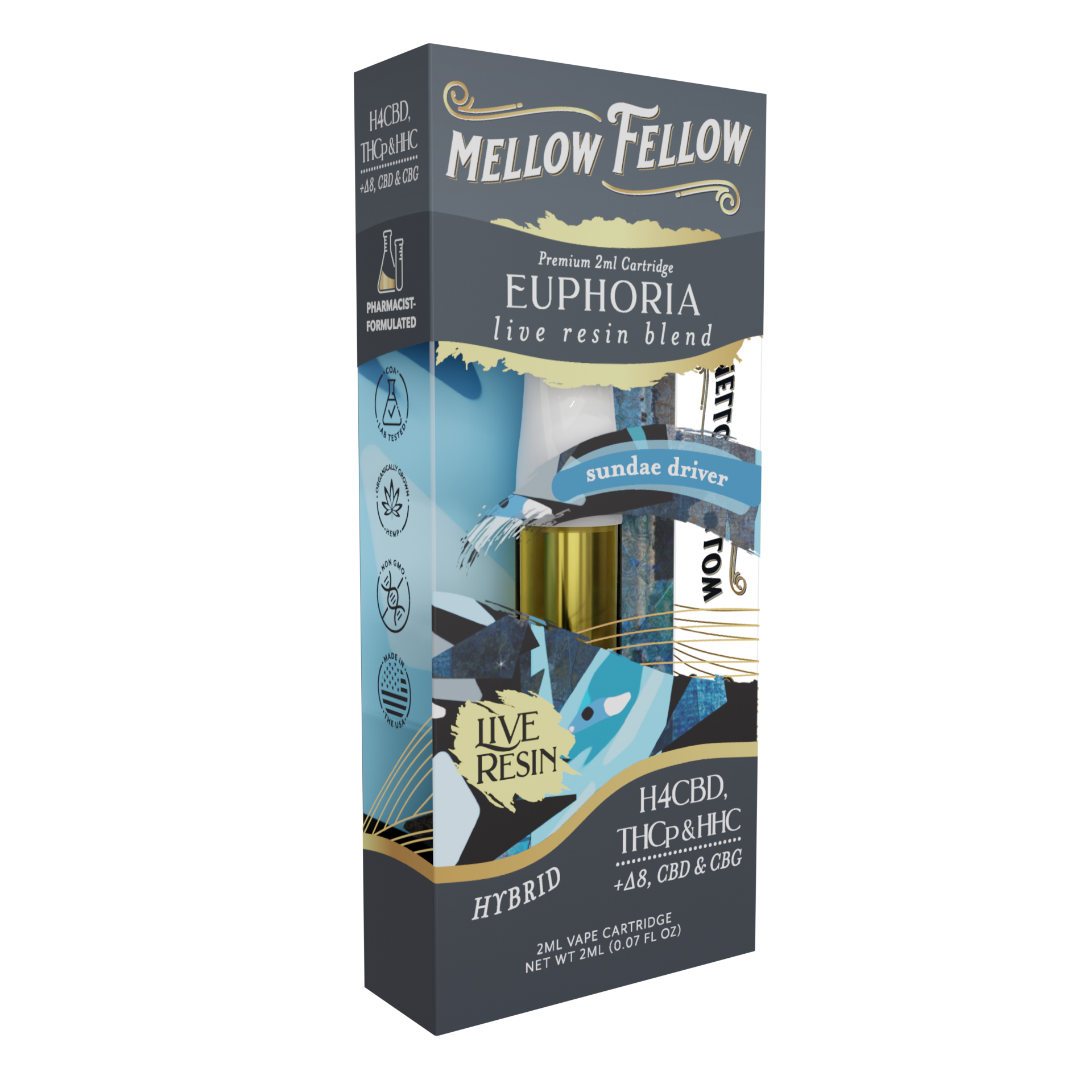 Live Resin Euphoria Blend (Sundae Driver) 2ML Cartridge 6ct.