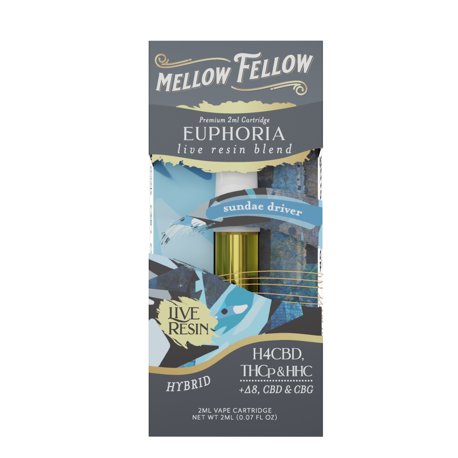 Live Resin Euphoria Blend (Sundae Driver) 2ML Cartridge 6ct.