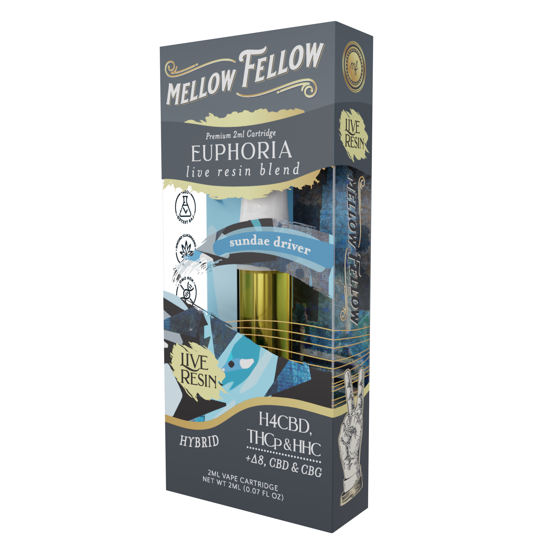Live Resin Euphoria Blend (Sundae Driver) 2ML Cartridge 6ct.