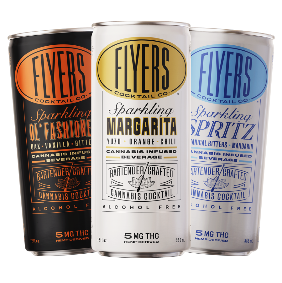 Flyers Craft Cocktails - 12oz 5mg Delta-9 THC - 24ct. Case Special (Buy 3 Get 1 Free)