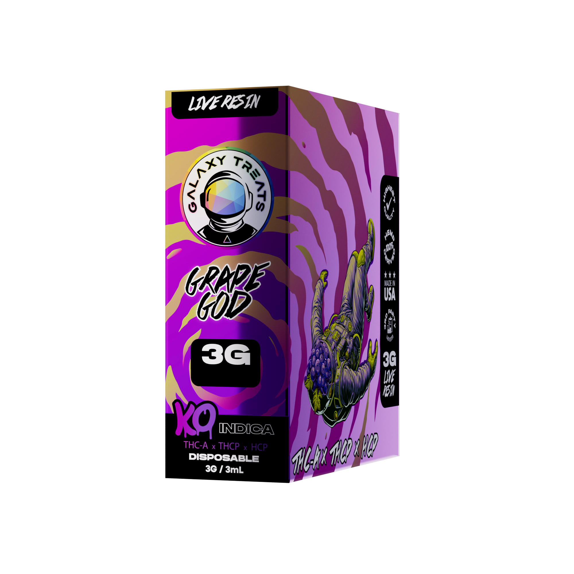 Galaxy Treats - 3g Live Resin Disposable - THCA | THCP | HCP - 5ct. Box