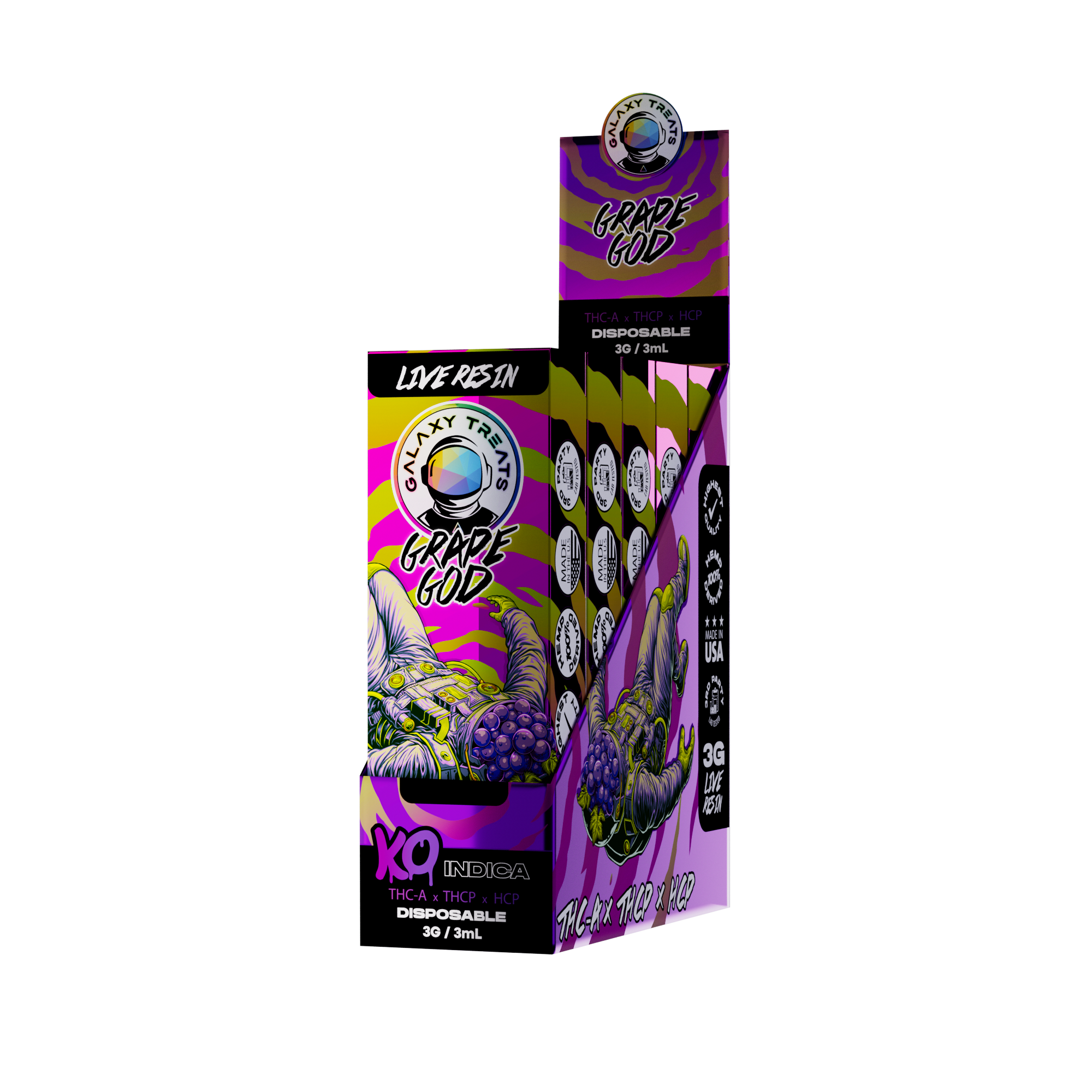Galaxy Treats - 3g Live Resin Disposable - THCA | THCP | HCP - 5ct. Box