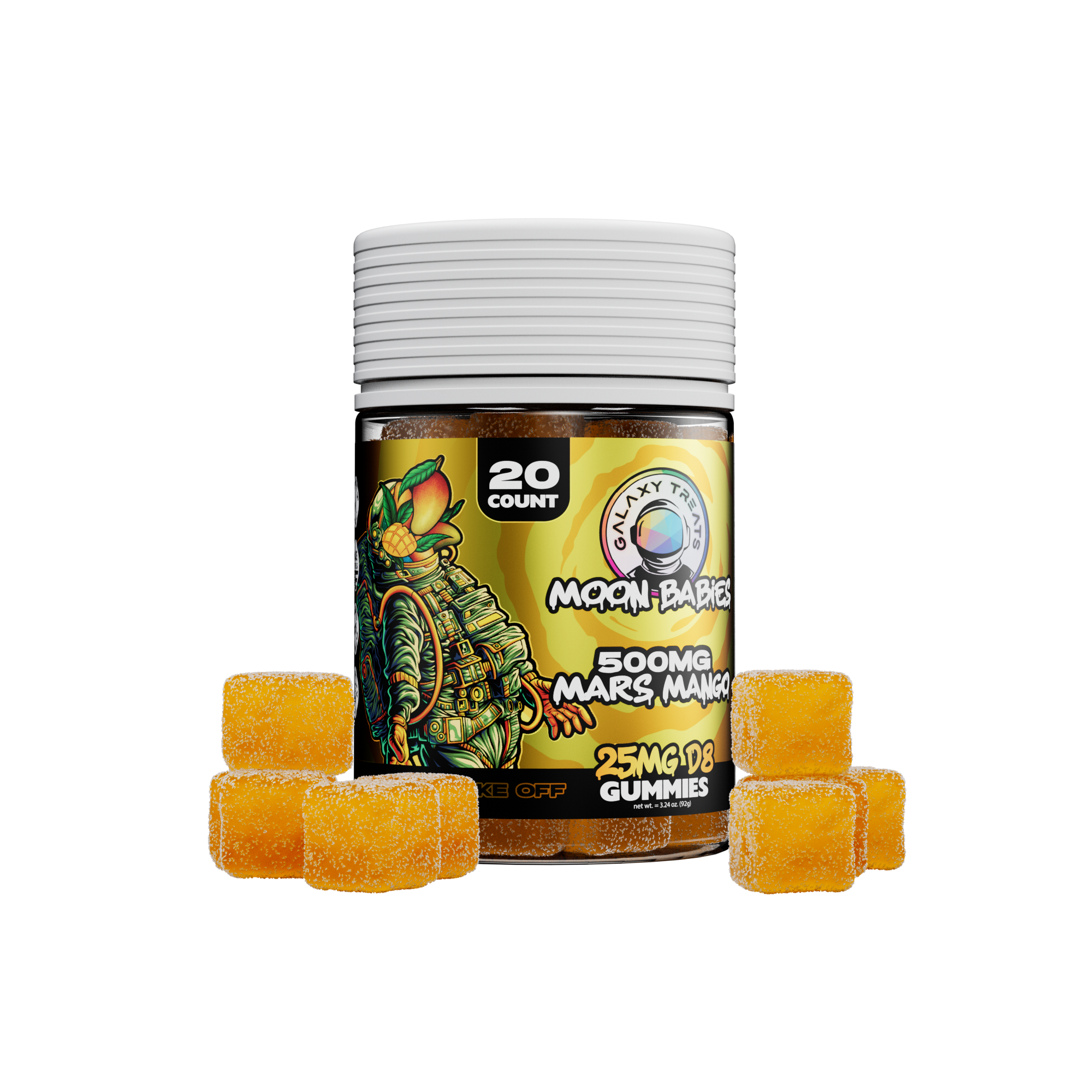 Galaxy Treats - 20ct. Delta-8 Moon Babies Jar - 500mg (10ct.)