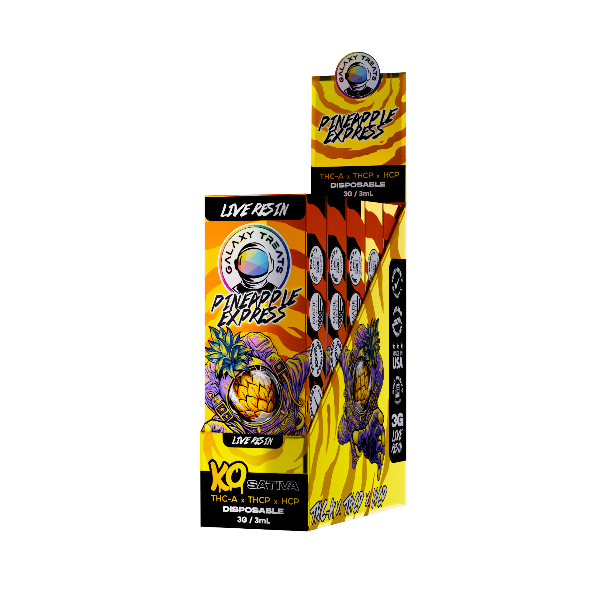 Galaxy Treats - 3g Live Resin Disposable - THCA | THCP | HCP - 5ct. Box