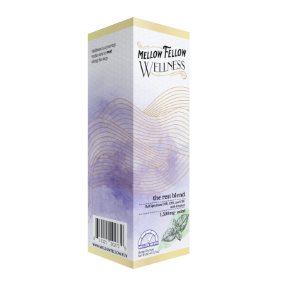 Mellow Fellow Wellness - 1500mg Rest Blend Tinctures (CBD|CBN|CBD) - Mint - 6ct Case