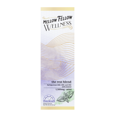 Mellow Fellow Wellness - 1500mg Rest Blend Tinctures (CBD|CBN|CBD) - Mint - 6ct Case