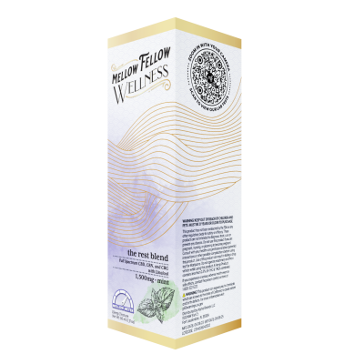 Mellow Fellow Wellness - 1500mg Rest Blend Tinctures (CBD|CBN|CBD) - Mint - 6ct Case