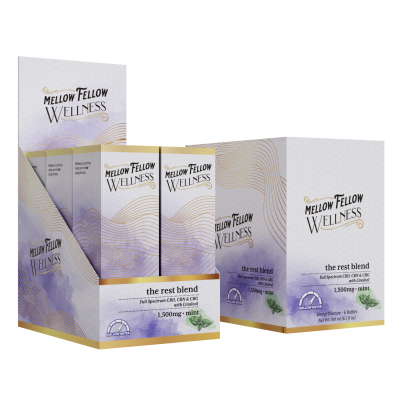 Mellow Fellow Wellness - 1500mg Rest Blend Tinctures (CBD|CBN|CBD) - Mint - 6ct Case