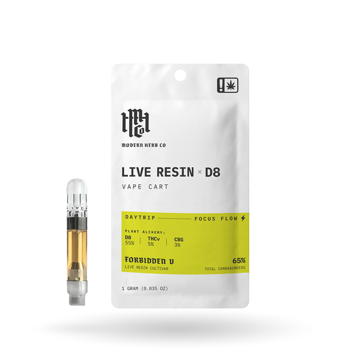 Modern Herb Co - 1g Live Resin D8 Cartridge (12ct Box)