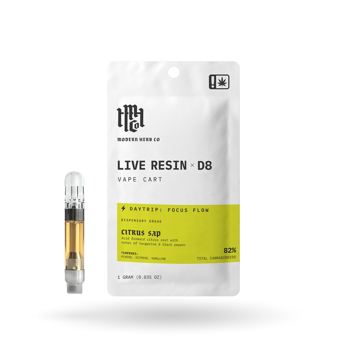 Modern Herb Co - 1g Live Resin D8 Cartridge (12ct Box)
