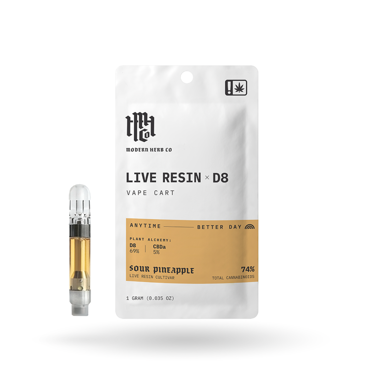 Modern Herb Co - 1g Live Resin D8 Cartridge (12ct Box)
