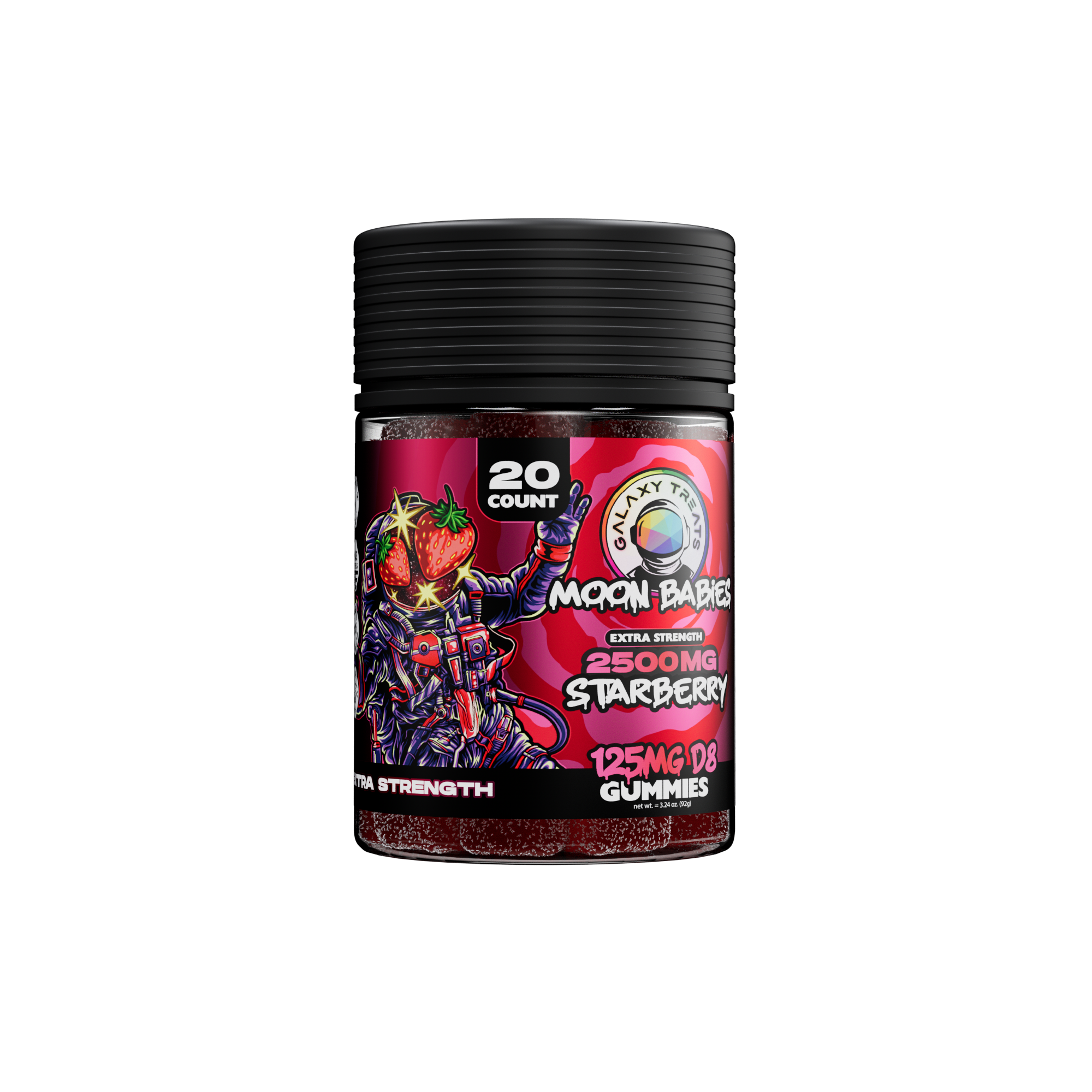 Galaxy Treats - 20ct. Delta-8 Moon Babies Extra Strength Jar - 2,500mg - (10ct.)
