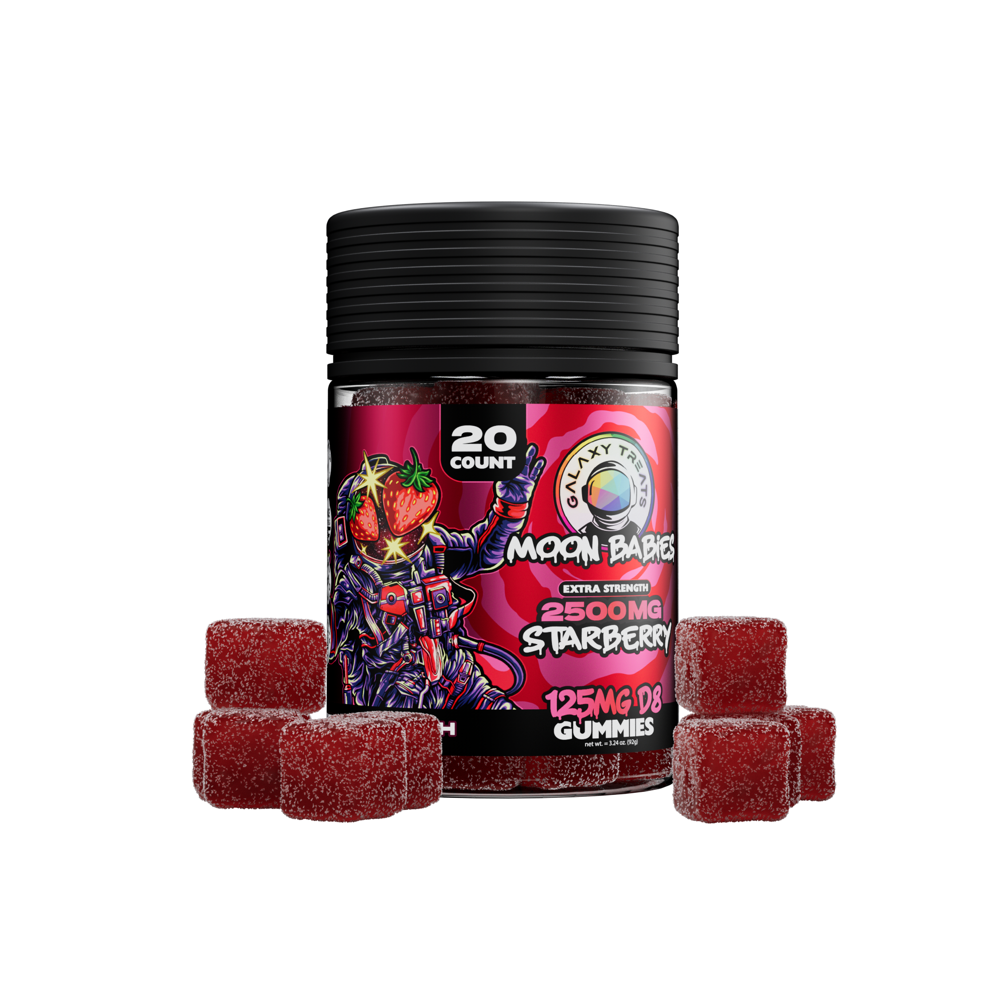 Galaxy Treats - 20ct. Delta-8 Moon Babies Extra Strength Jar - 2,500mg - (10ct.)