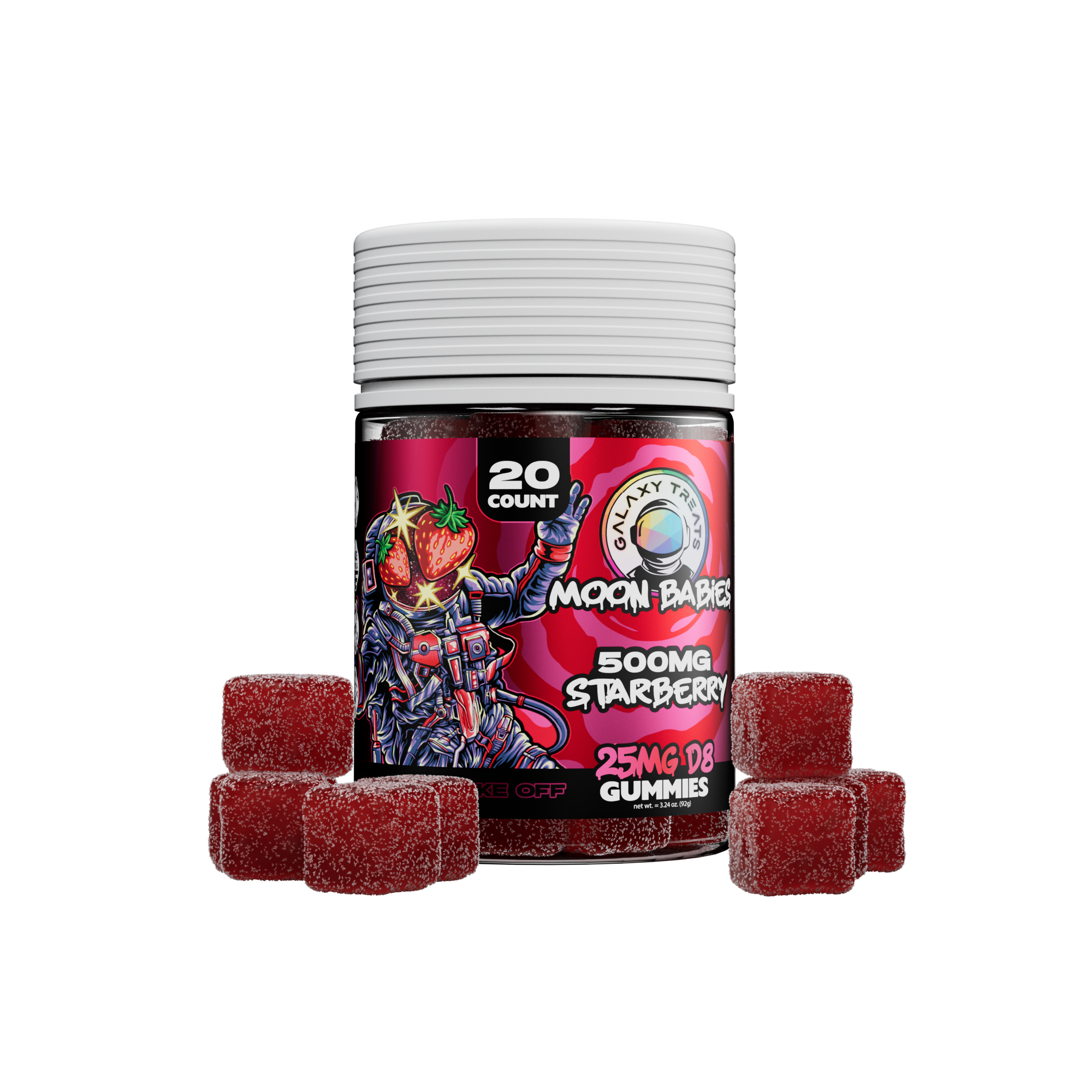 Galaxy Treats - 20ct. Delta-8 Moon Babies Jar - 500mg (10ct.)