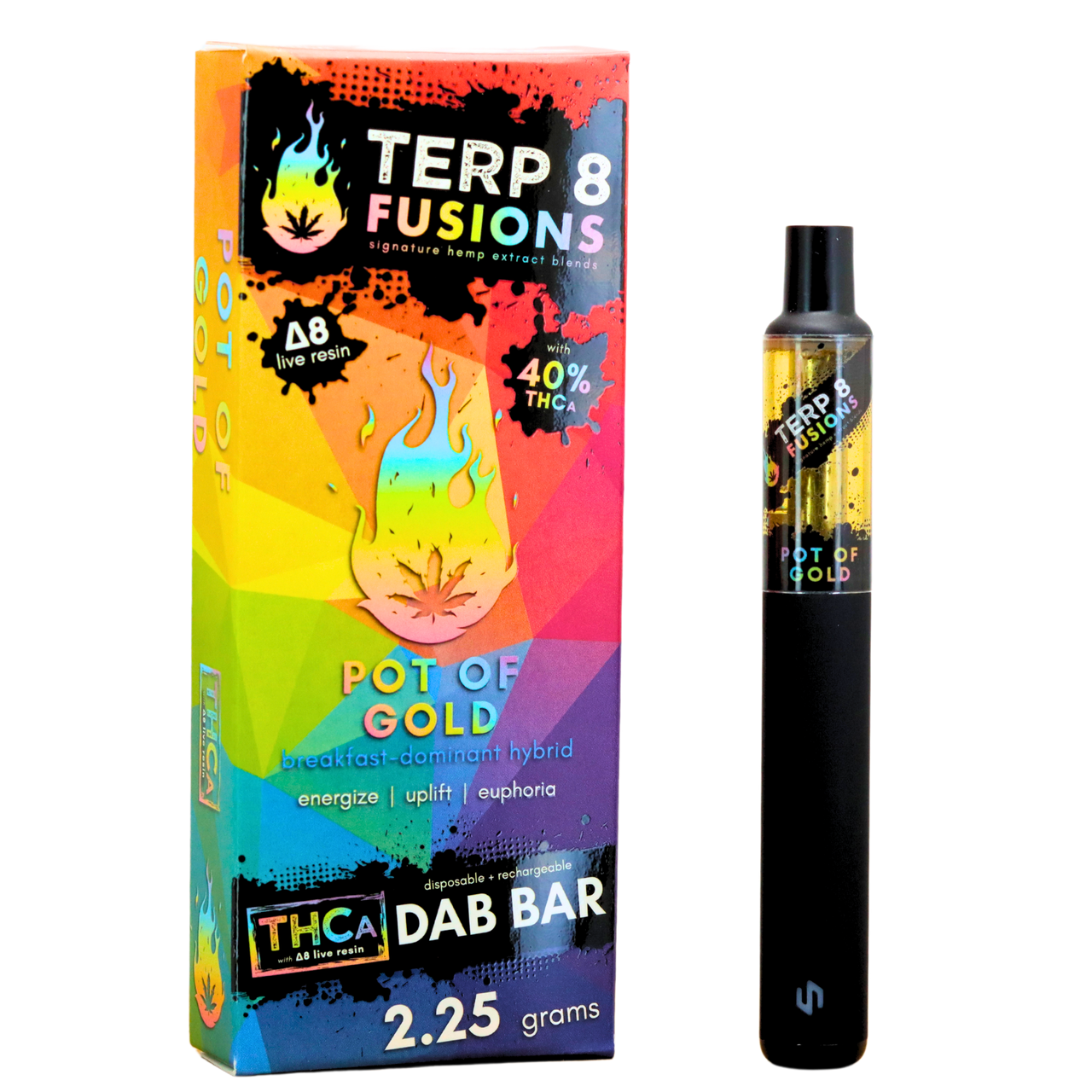 Terp 8 - 2.25g THCA + D8 Live Resin Disposable Dab Bar (6ct.)