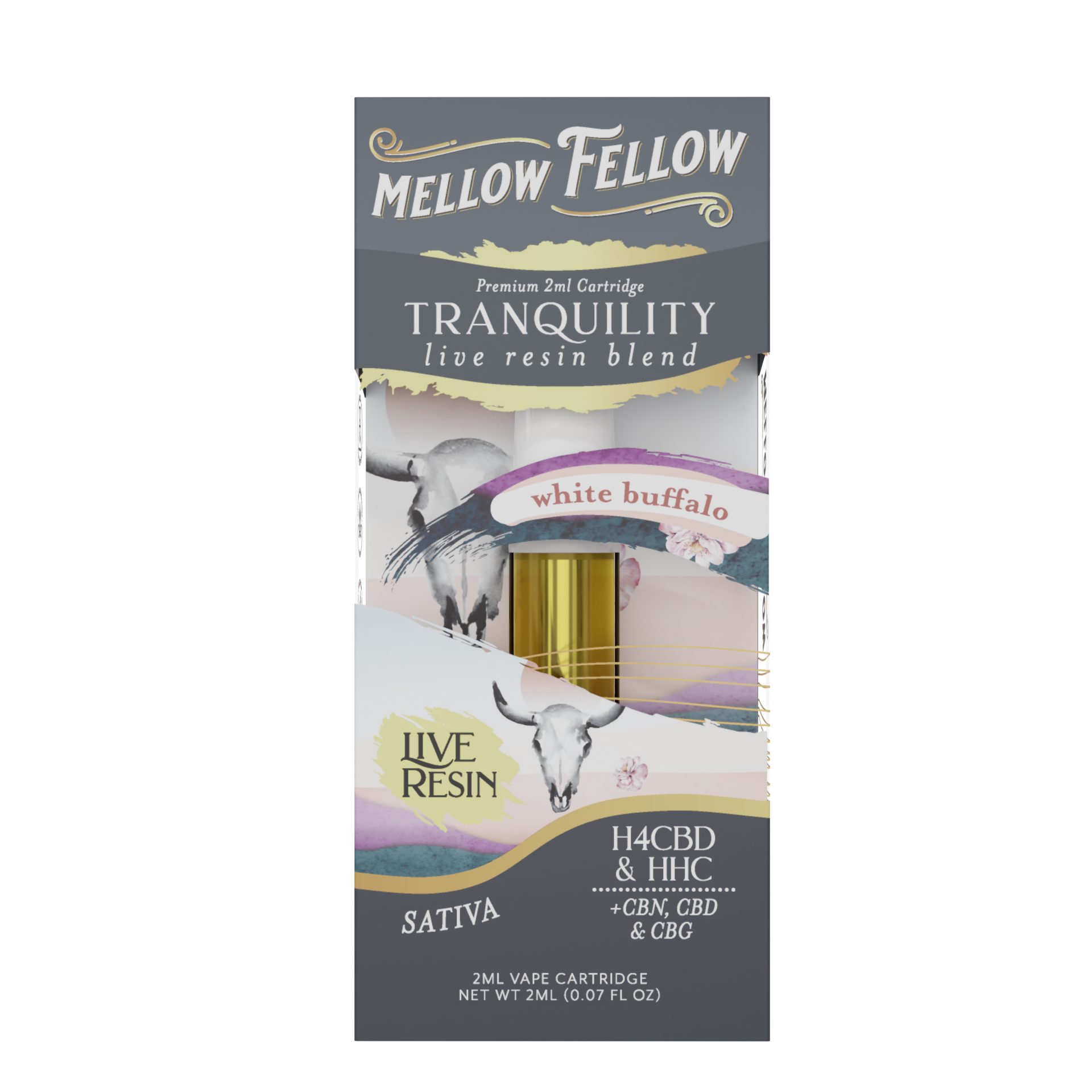 Live Resin Tranquility Blend (White Buffalo) 2ML Cartridge 6ct.