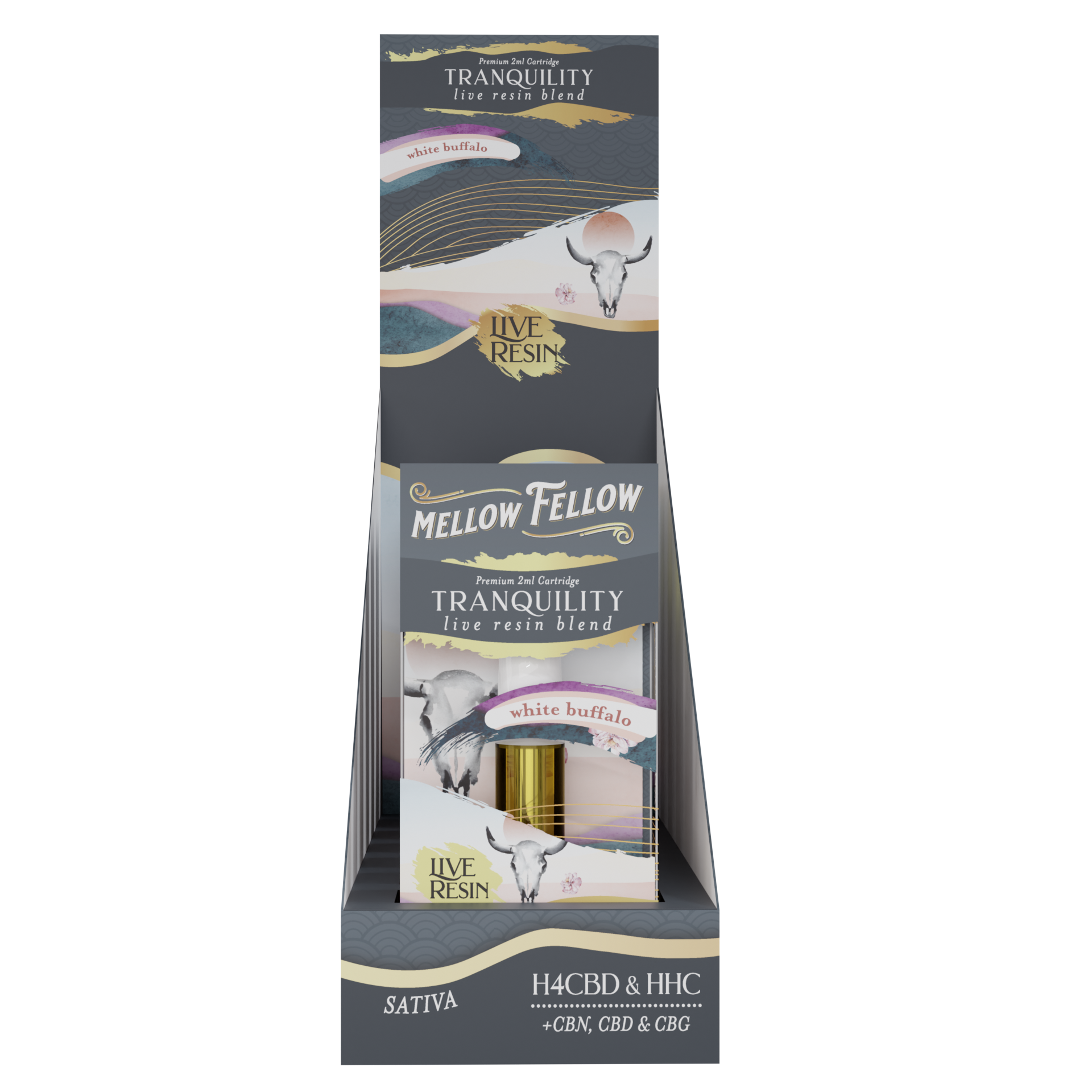 Live Resin Tranquility Blend (White Buffalo) 2ML Cartridge 6ct.