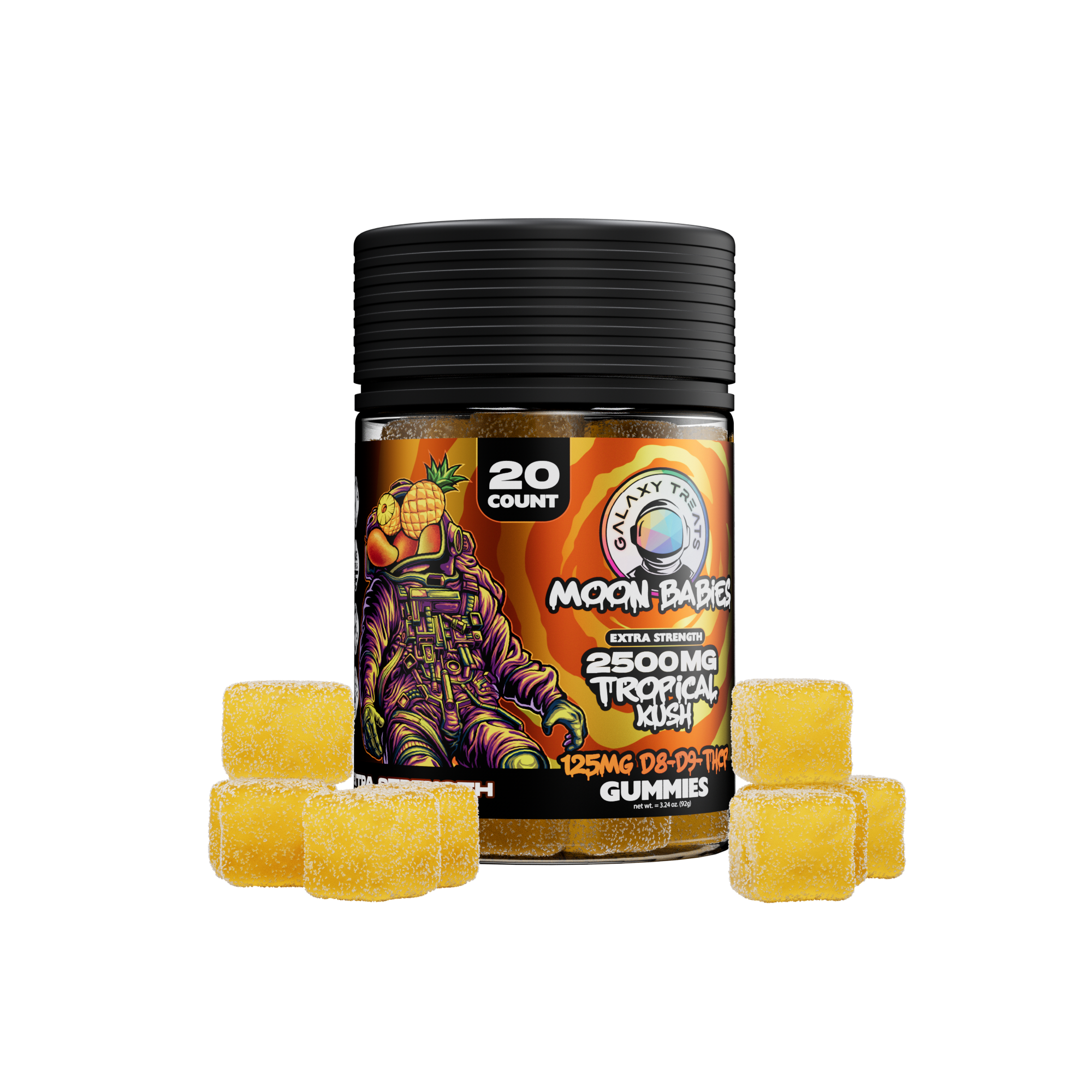 Galaxy Treats - 20ct. D8|D9|THCP Extra Strength Moon Babies Jar - 2,500mg (10ct.)