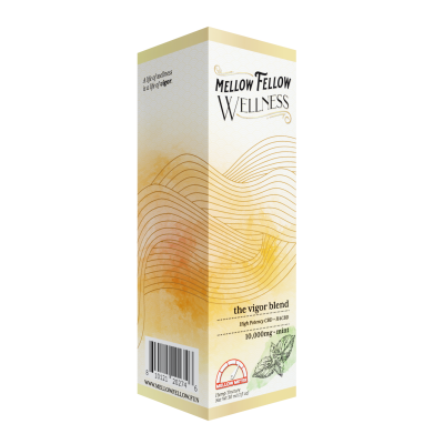 Mellow Fellow Wellness - 10,000mg Vigor Blend Tinctures (CBD|H4CBD) - Mint - 6ct Case