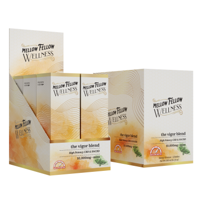 Mellow Fellow Wellness - 10,000mg Vigor Blend Tinctures (CBD|H4CBD) - Mint - 6ct Case