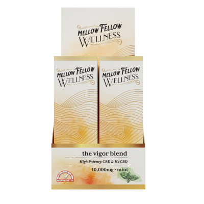 Mellow Fellow Wellness - 10,000mg Vigor Blend Tinctures (CBD|H4CBD) - Mint - 6ct Case