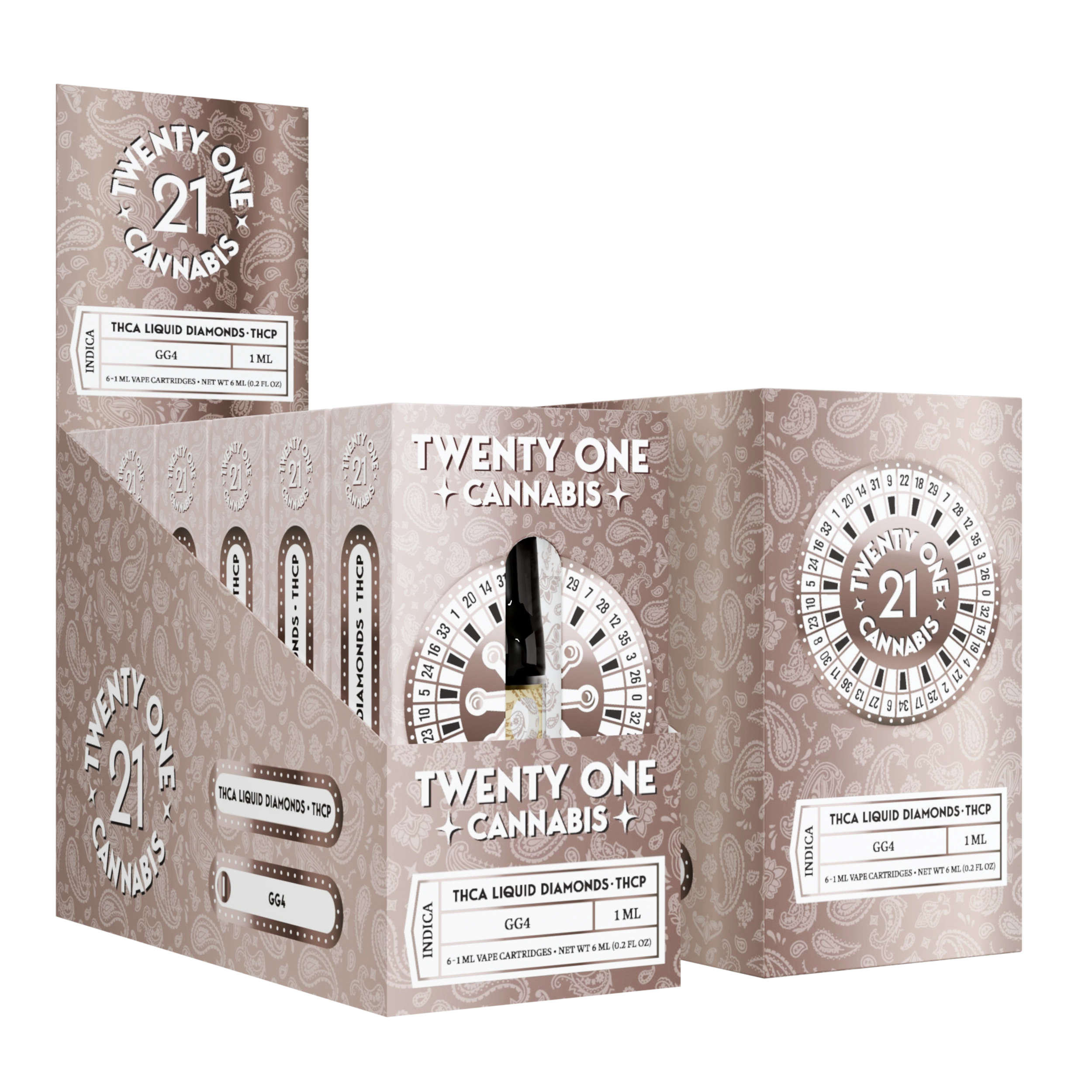 Twenty One Cannabis - 1g THCA + THCP Cartridge (6ct Box)